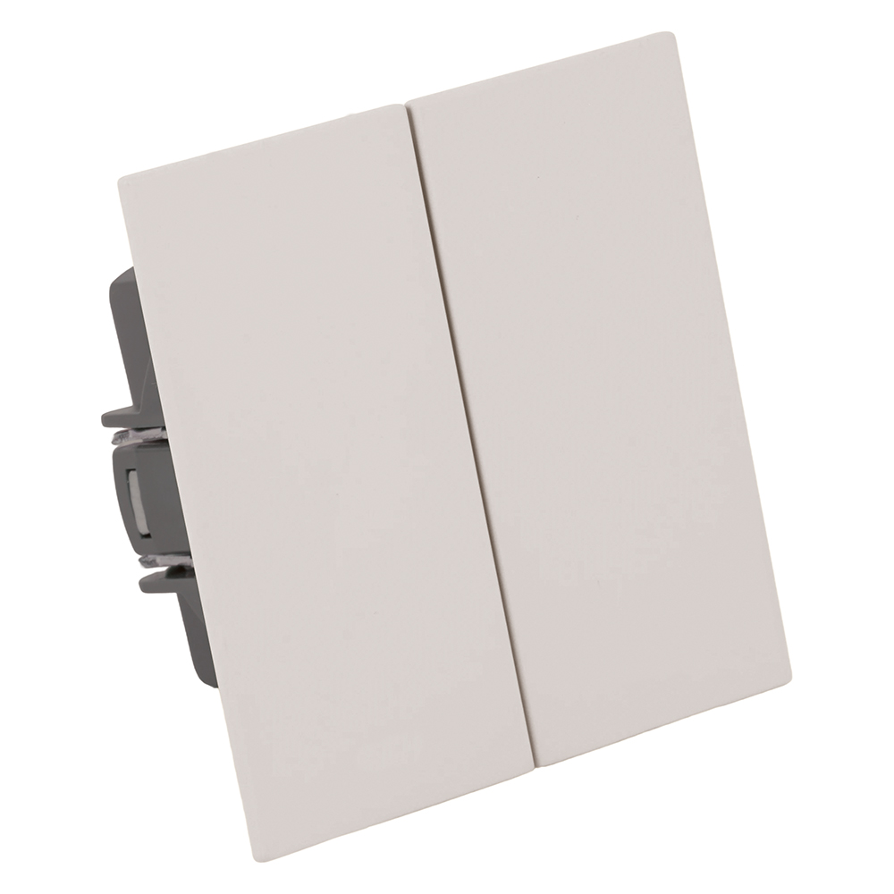 Выключатель 2-клавишный (механизм), STEKKER, 250В, 10А, серия Мия, RSW10-3104-08, пудровый жемчуг