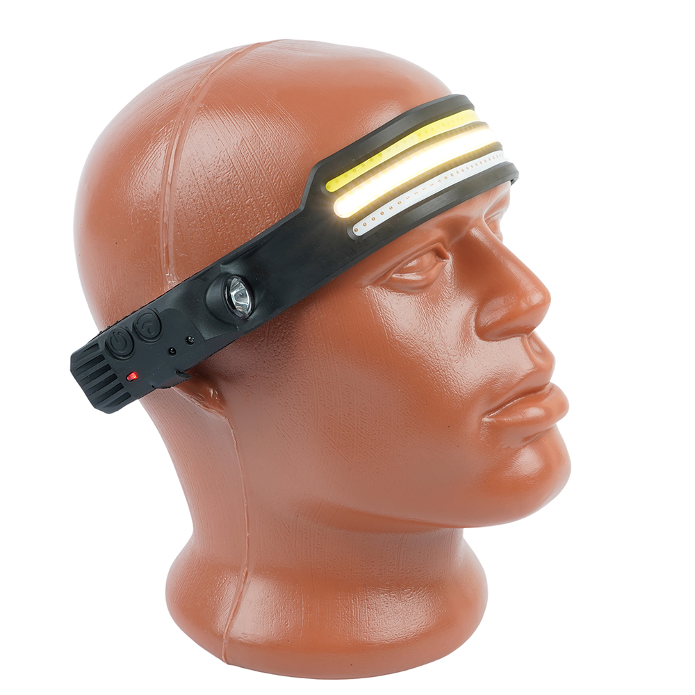 Фонарь налобный FERON TH2316 c аккумулятором 5W, 1200mAh IP44, USB type-C, ABS пластик, резина