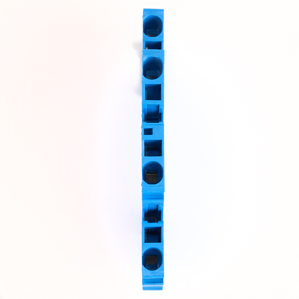 Зажим пружинный, 4-проводной проходной 2 уровня ЗНИ - 2,5 (JXB ST 2,5), синий STEKKER