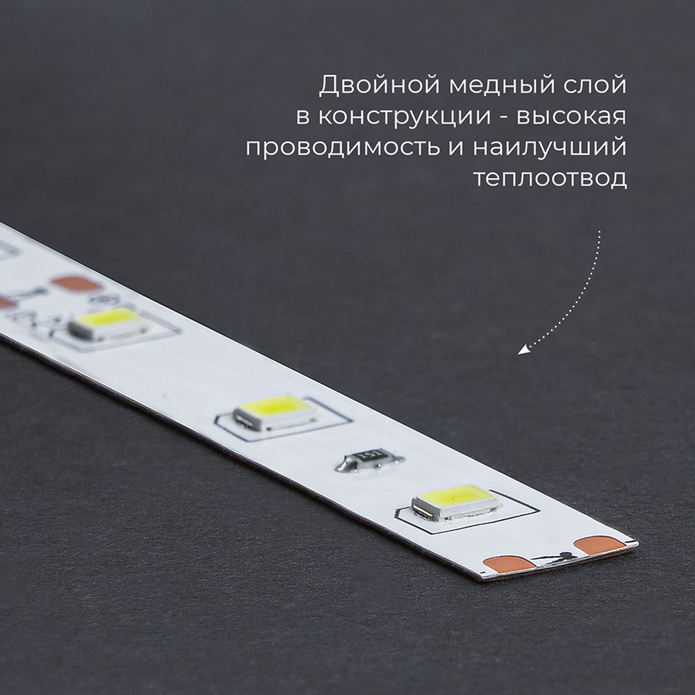 Светодиодная LED лента Feron LS603, 60SMD(2835)/m 4.8W/m 12V 5m красный