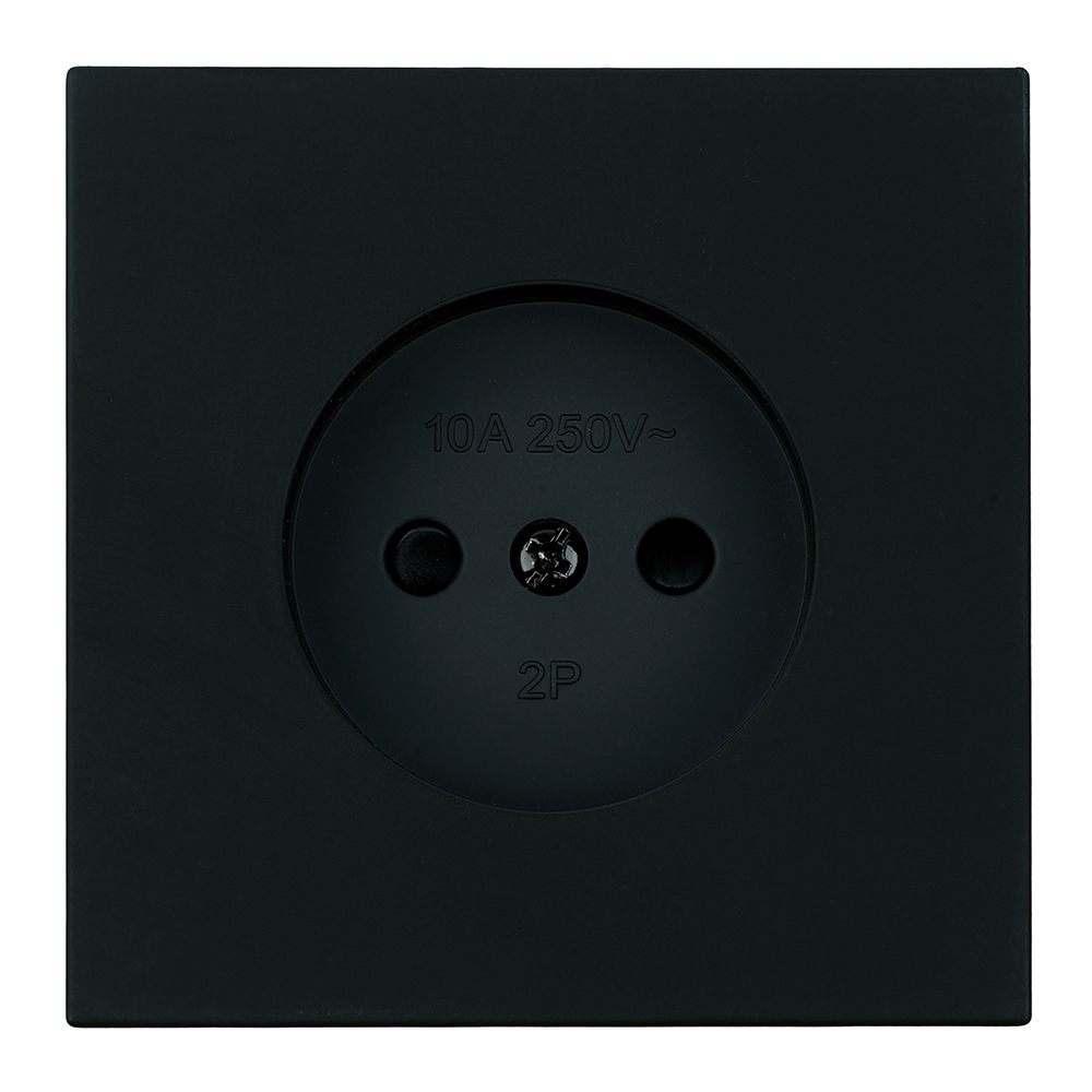 Розетка 1-местная с защитной шторкой (механизм), STEKKER, б/з, 250В, 16А, серия Мия, RST16-3109-05, черный бархат