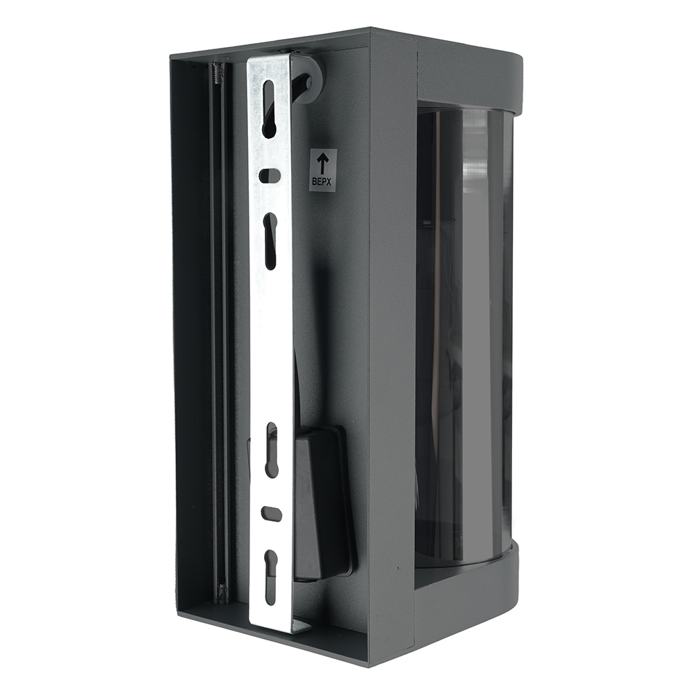 Светильник садово-парковый Feron DH1901, на стену, E27 230V, черный/зеркальный