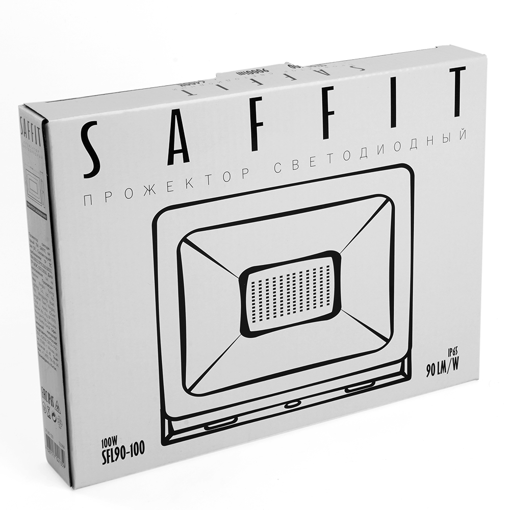 Светодиодный прожектор SAFFIT SFL90-100 IP65 100W 6400K черный