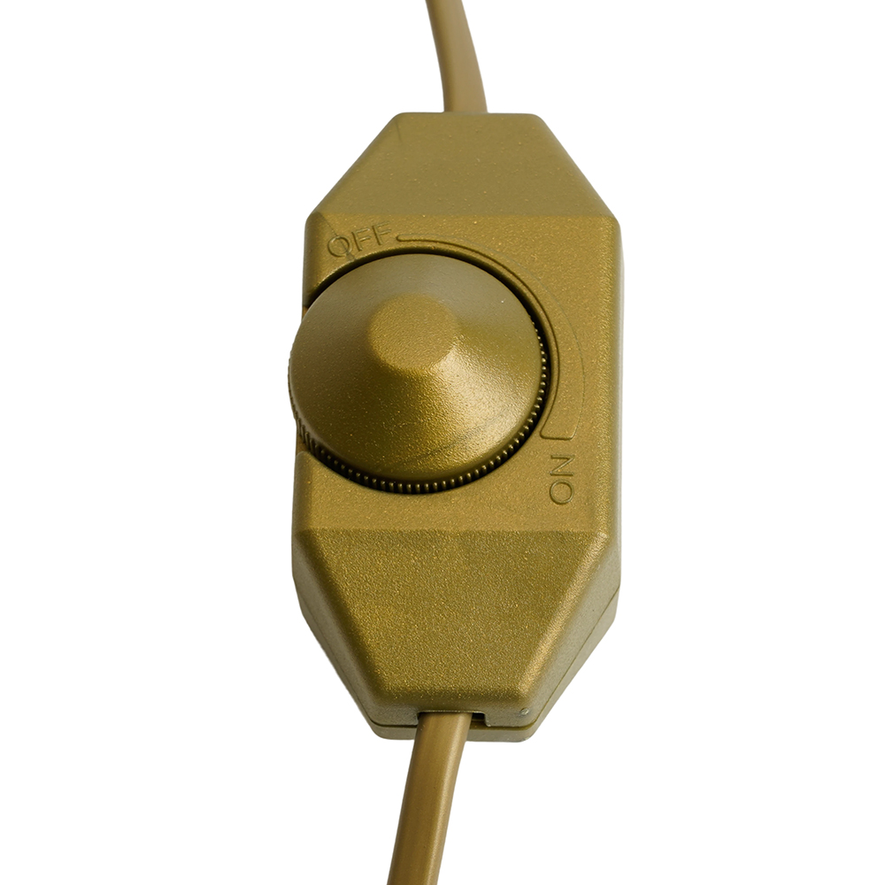 Сетевой шнур с диммером 230V 2м, золото, DM103-200W
