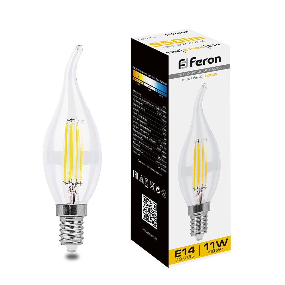 Лампа светодиодная LB-714 Свеча на Feron 38010 38010