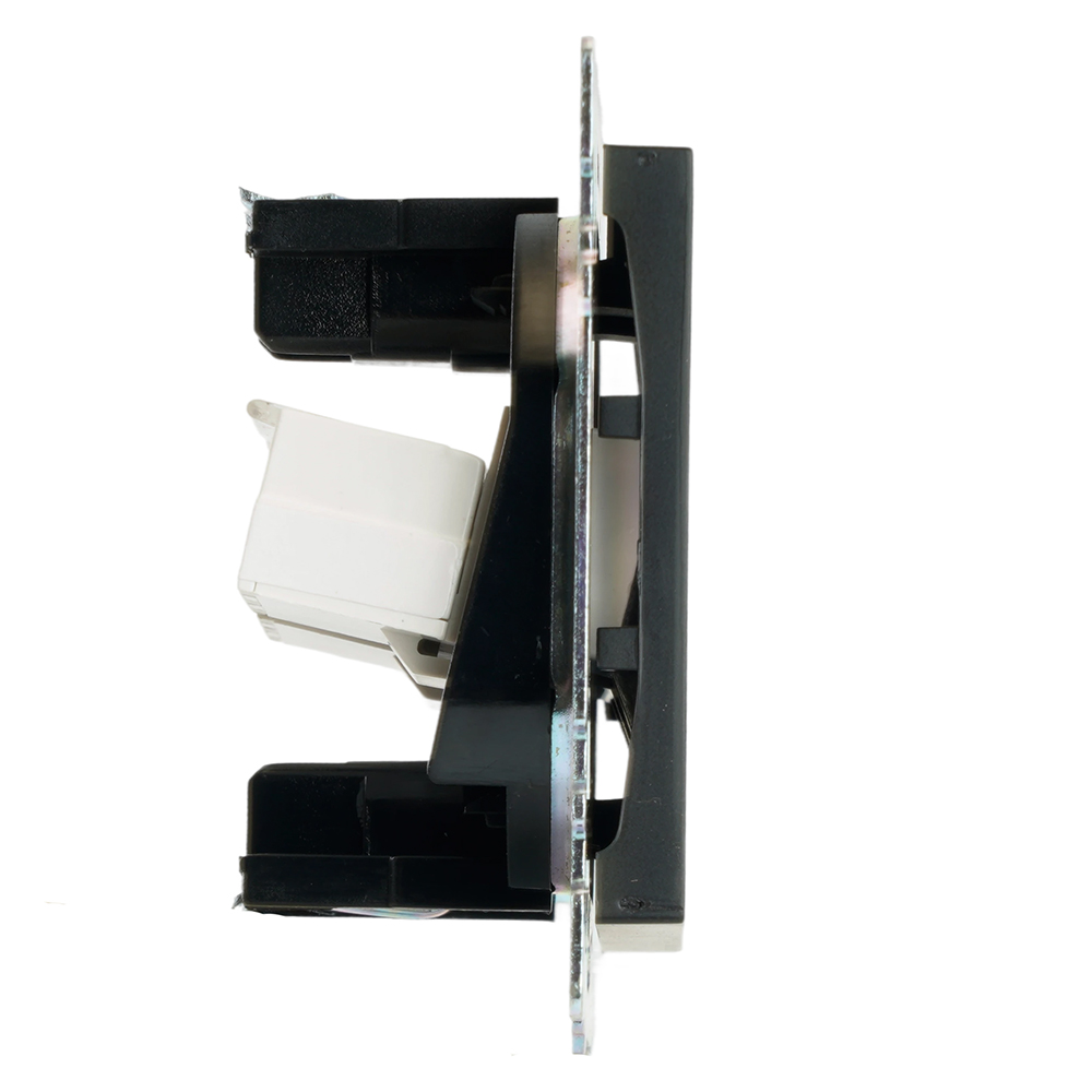 Розетка компьютерная 2-местная RJ-45 (механизм) ,STEKKER ,GLS00-7109-05, серия Катрин, черный