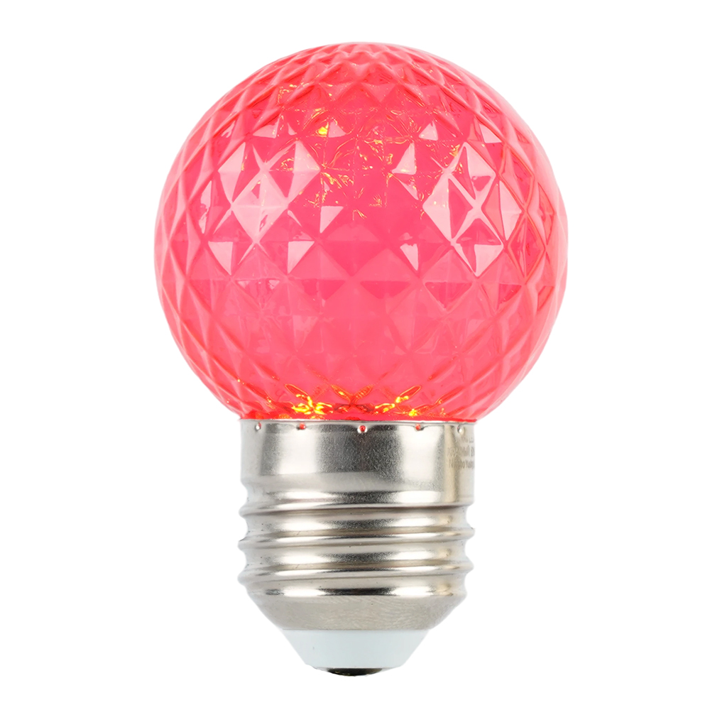 Лампа светодиодная Feron LB-385 Шарик красный прозрачный E27 1W 230V