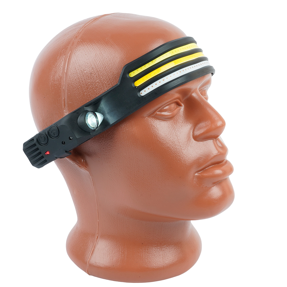 Фонарь налобный FERON TH2316 c аккумулятором 5W, 1200mAh IP44, USB type-C, ABS пластик, резина