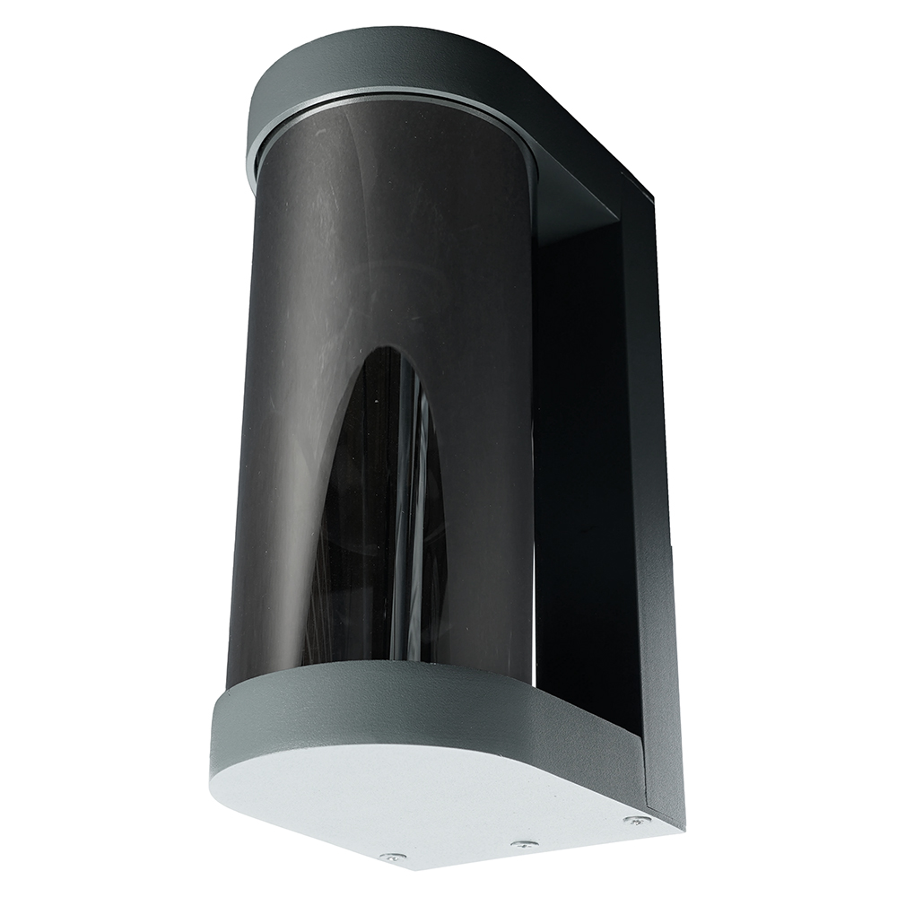 Светильник садово-парковый Feron DH1901, на стену, E27 230V, серый/зеркальный