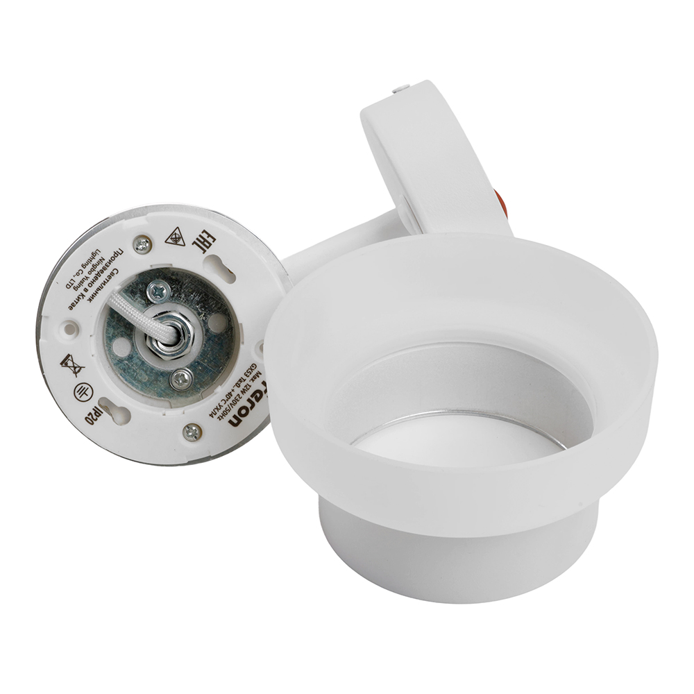 Светильник настенный Feron HL4600 OPAL 12W, 230V, GX53, белый