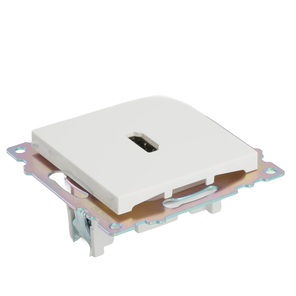 Розетка HDMI 2.1, Type A (механизм), STEKKER GLS00-7118-01, серия Катрин, белый