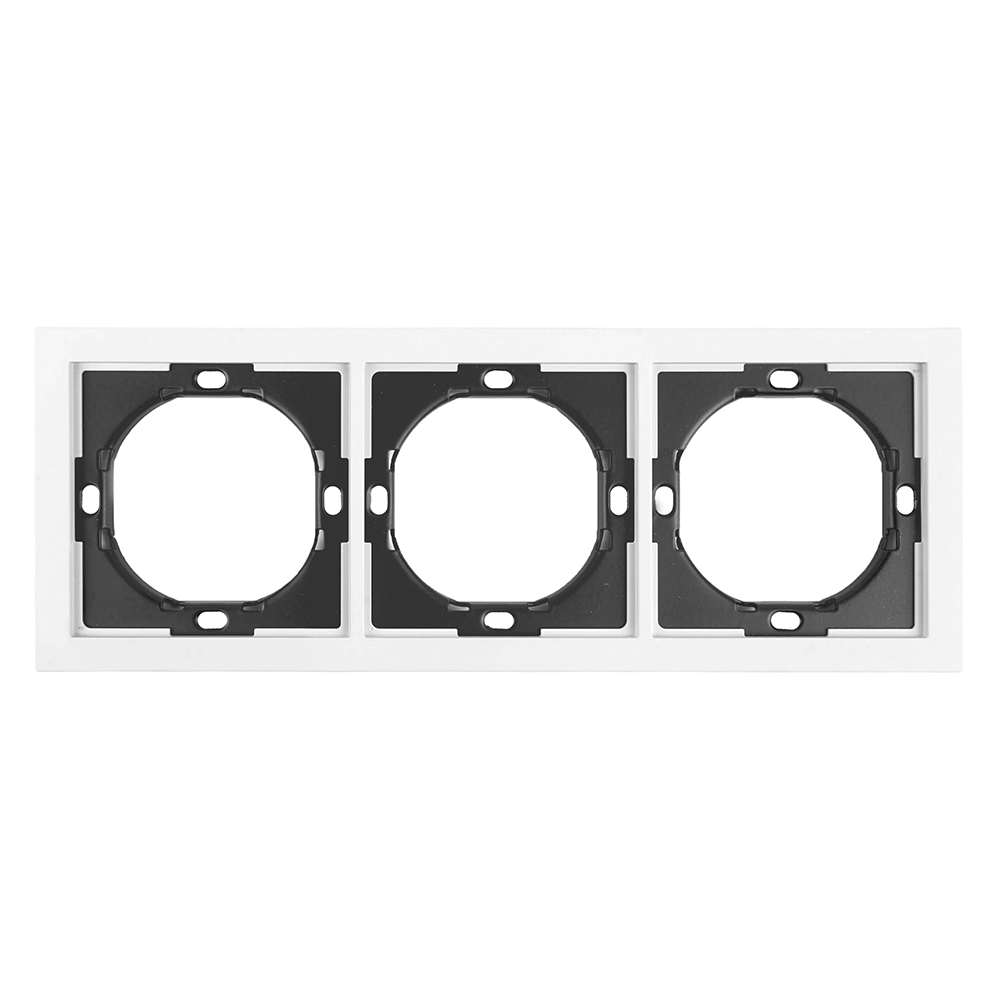 Рамка 3-местная, STEKKER, серия Мия, PFR00-3003-01, белая магнолия