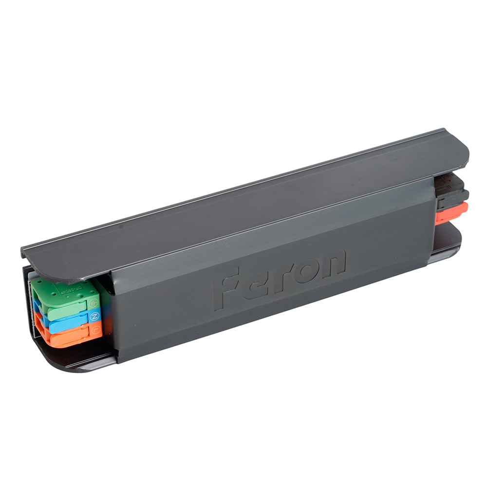 Трансформатор электронный для светодиодной ленты с плавным пуском и диммированием 60W 24V IP20, клипсы, LB004