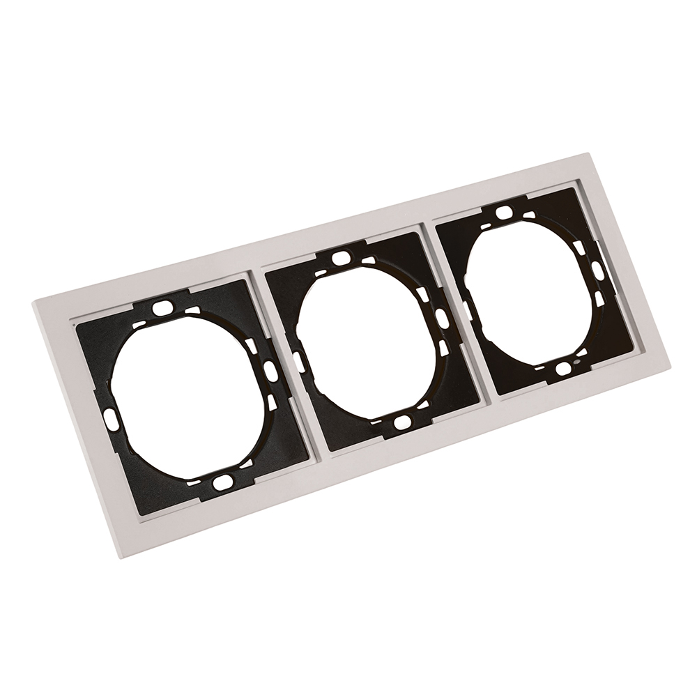 Рамка 3-местная, STEKKER, серия Мия, PFR00-3003-08, пудровый жемчуг от компании Stekker