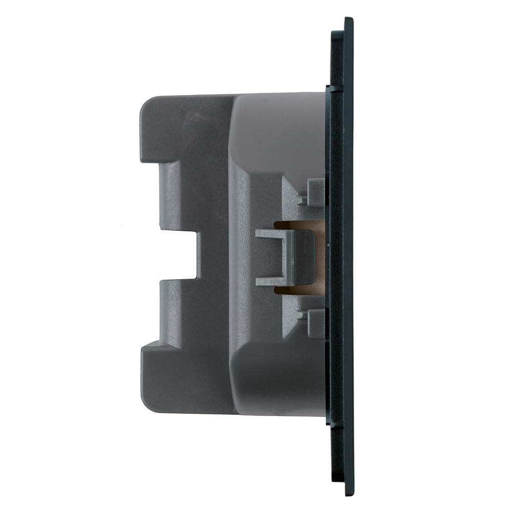 Розетка 1-местная с защитной шторкой (механизм), STEKKER, б/з, 250В, 16А, серия Мия, RST16-3109-05, черный бархат