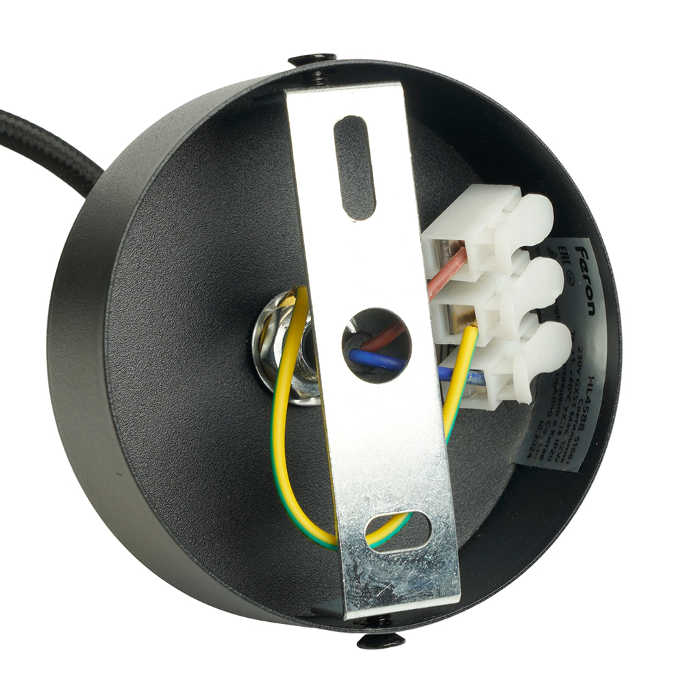 Светильник потолочный Feron Barrel HL4588 ARIA levitation 12W, 230V, GX53, золото + черный, на подвесе 1,7 м