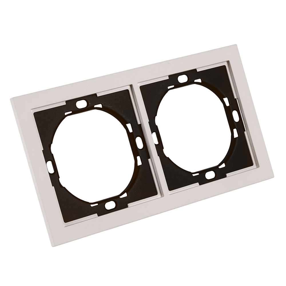 Рамка 2-местная, STEKKER, серия Мия, PFR00-3002-08, пудровый жемчуг