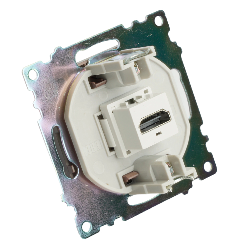 Розетка HDMI 2.1, Type A (механизм), STEKKER GLS00-7118-04, серия Катрин, шоколад