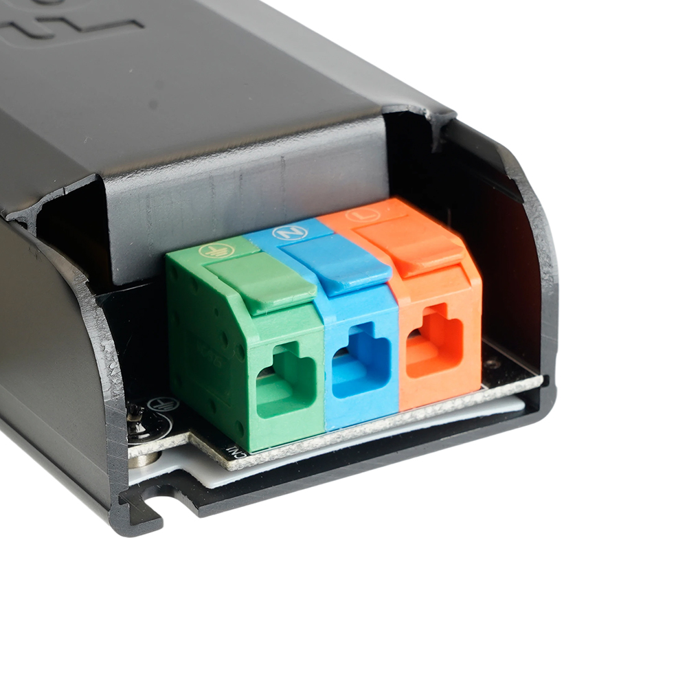 Трансформатор электронный для светодиодной ленты с плавным пуском и диммированием 100W 24V IP20, клипсы, LB004