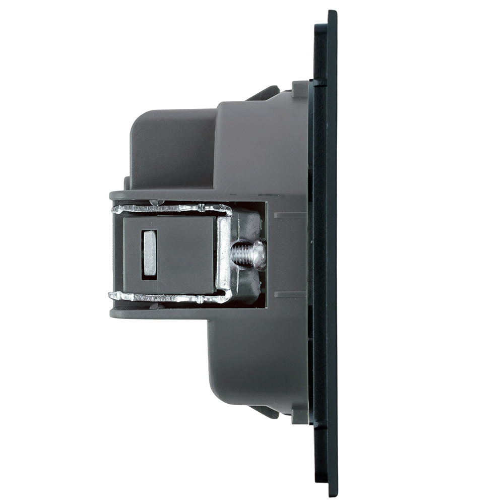 Розетка 1-местная с защитной шторкой (механизм), STEKKER, б/з, 250В, 16А, серия Мия, RST16-3109-05, черный бархат