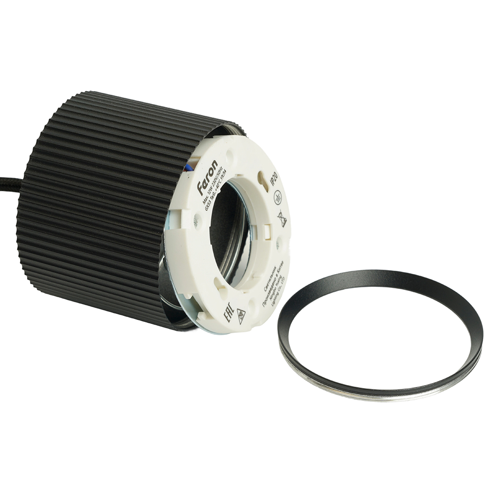 Светильник потолочный Feron Barrel HL4588 ARIA  levitation 12W, 230V, GX53, черный, на подвесе 1,7 м