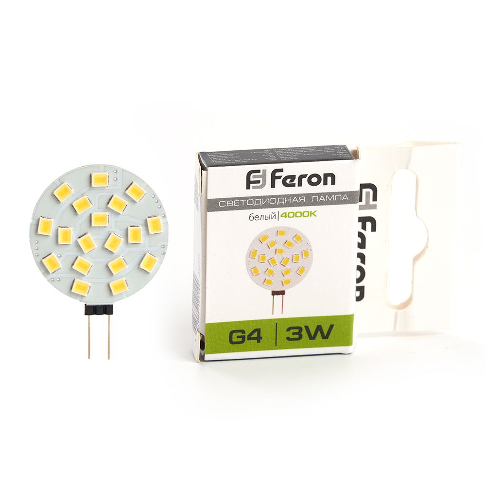Лампа светодиодная Feron LB-16 G4 3W 12V 4000K