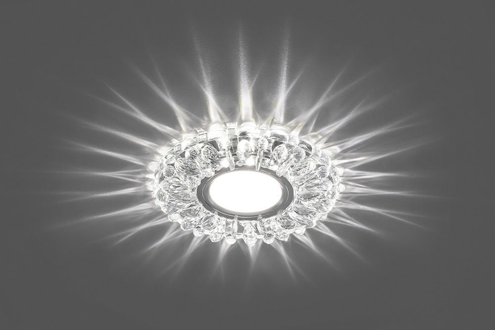 Светильник встраиваемый с белой LED подсветкой Feron CD914 потолочный MR16 G5.3 прозрачный