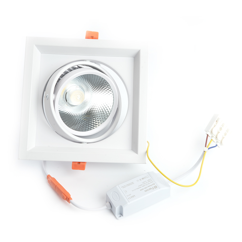 Светодиодный светильник Feron AL201 карданный 1x20W 4000K 35 градусов ,белый
