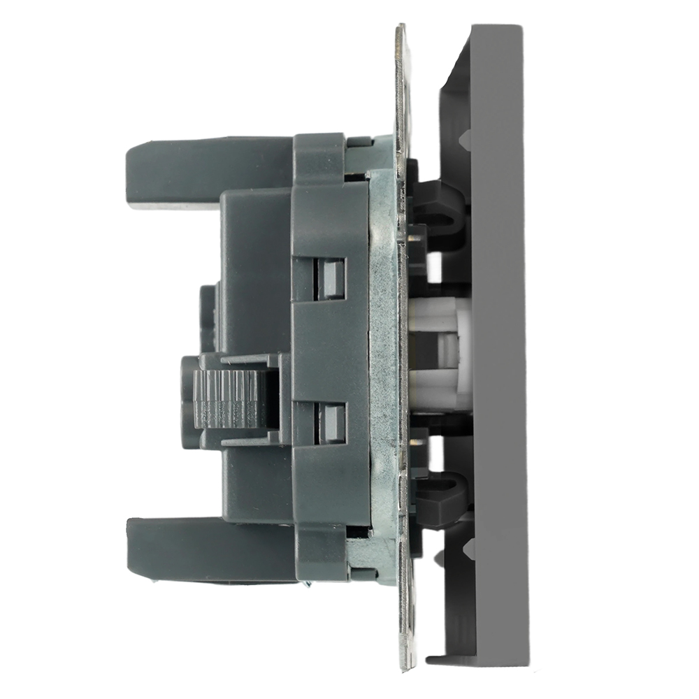 Выключатель 1-клавишный (механизм), СЗК, STEKKER, 250В, 10А, серия Эмили, RSW10-5103-10ZK, платиново-серый, soft touch