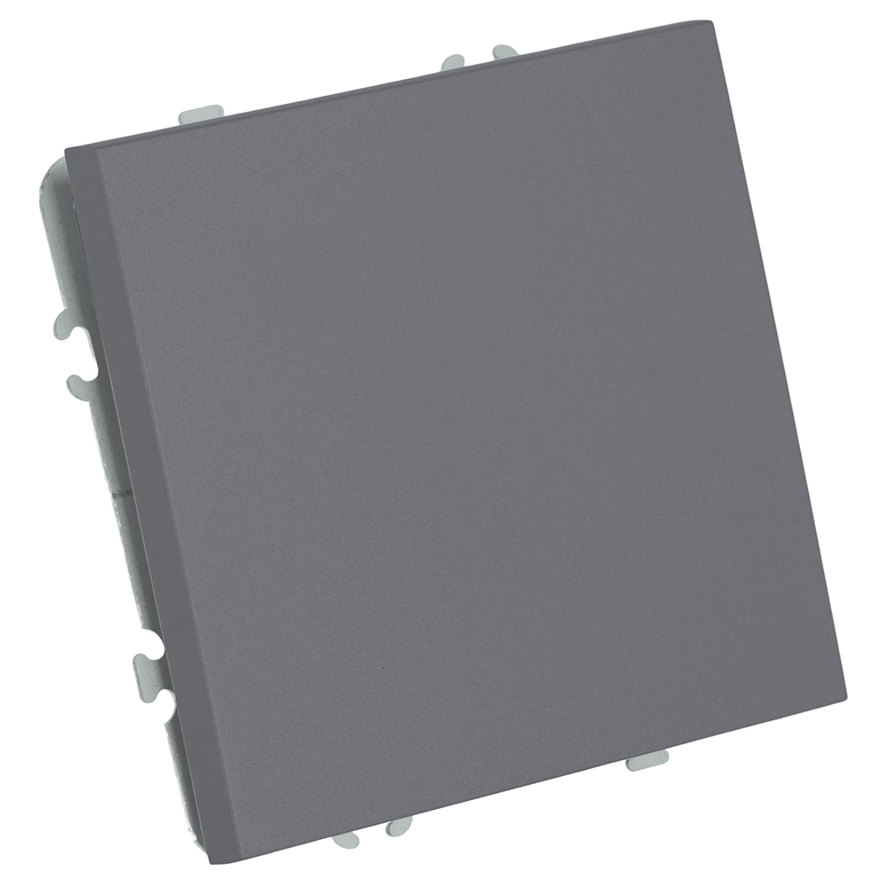 Переключатель 1-клавишный (механизм), СЗК, STEKKER, 250В, 10A, серия Эмили, RSW10-5105-10ZK, платиново-серый, soft touch