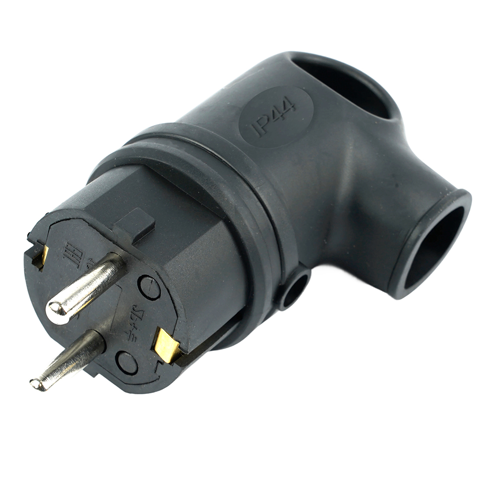 Вилка угловая с/з STEKKER, RPG16-21-442 , каучук, 250В, 16A, IP44, черный бренда Stekker Вилка угловая с/з STEKKER, RPG16-21-442 , каучук, 250В, 16A, IP44, черный от компании Stekker