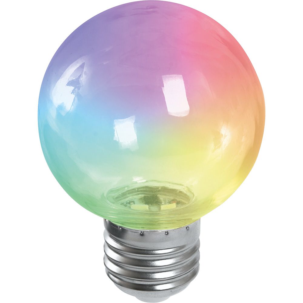Лампа светодиодная Feron LB-371 Шар прозрачный E27 3W 230V RGB плавная смена цвета