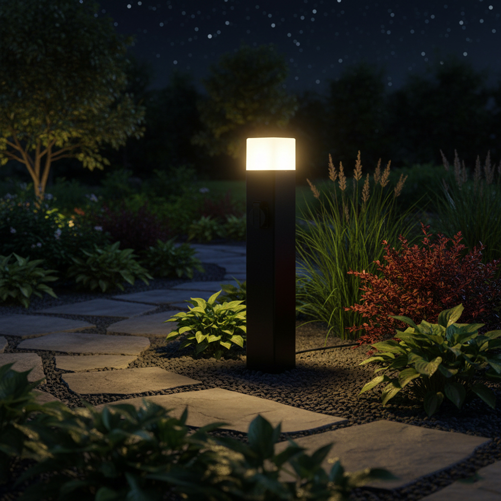 Светильник садово-парковый Feron DH0205, столб,  E27 230V, черный