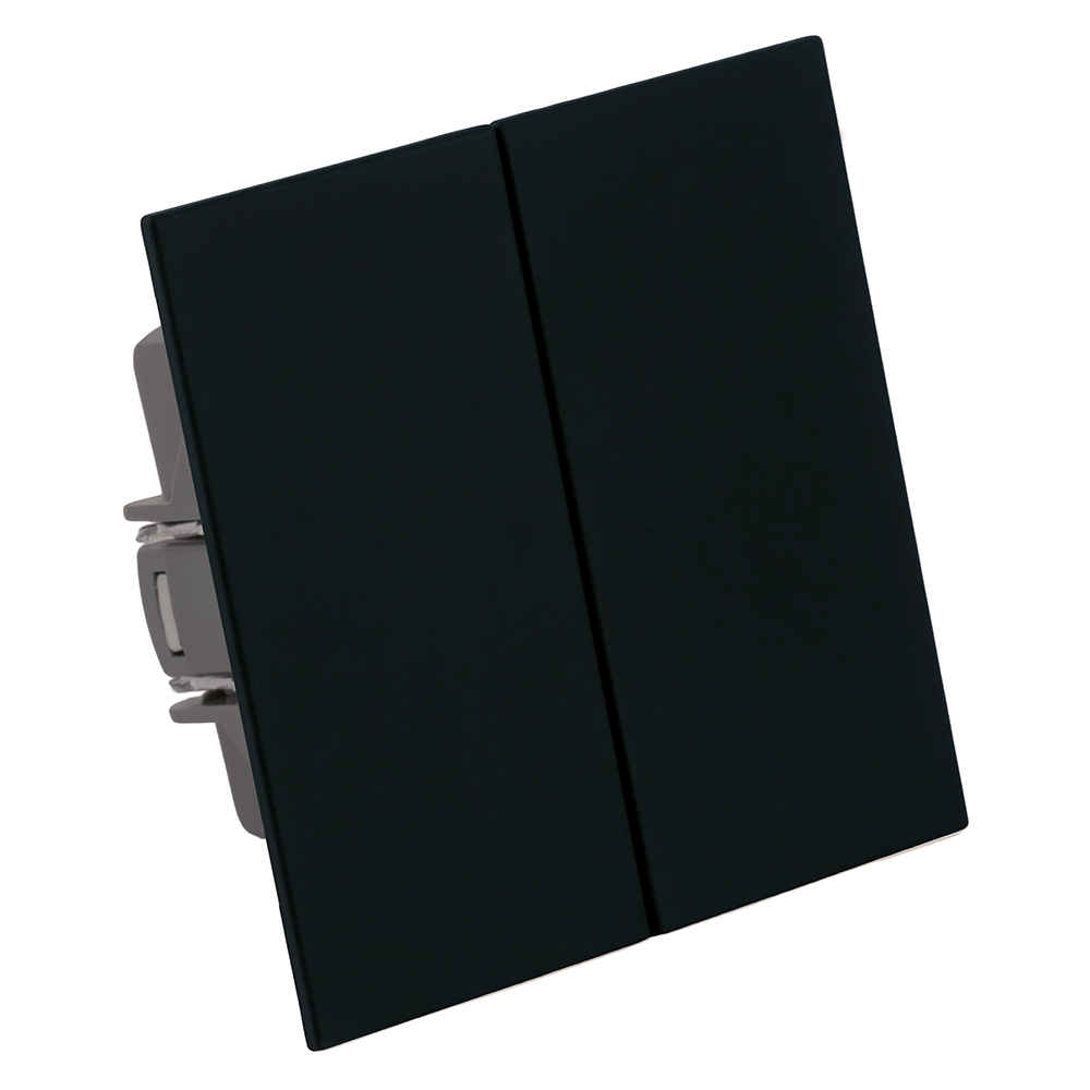 Выключатель 2-клавишный (механизм), STEKKER, 250В, 10А, серия Мия, RSW10-3104-05, черный бархат