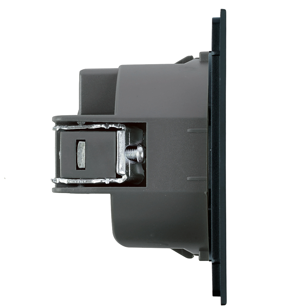 Розетка 1-местная с защитной шторкой с/з (механизм), STEKKER, 250В, 16А, серия Мия, RST16-3110-05, черный бархат