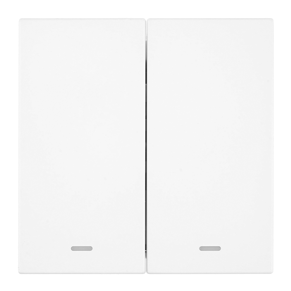 Выключатель 2-клавишный c индикатором (механизм), STEKKER, 250В, 10А, серия Мия, RSW10-3102-01, белая магнолия