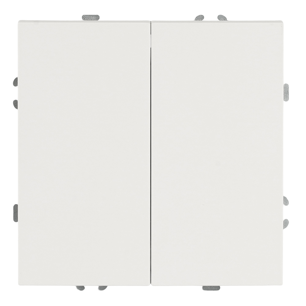 Выключатель 2-клавишный (механизм), СЗК, STEKKER, 250В, 10А, серия Эмили, RSW10-5104-01ZK, белый фарфор, soft touch