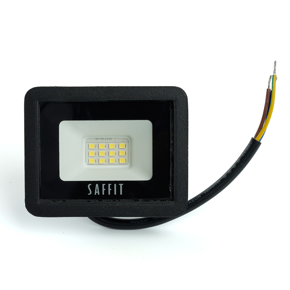 Светодиодный прожектор SAFFIT SFL90-10 IP65 10W 4000K черный