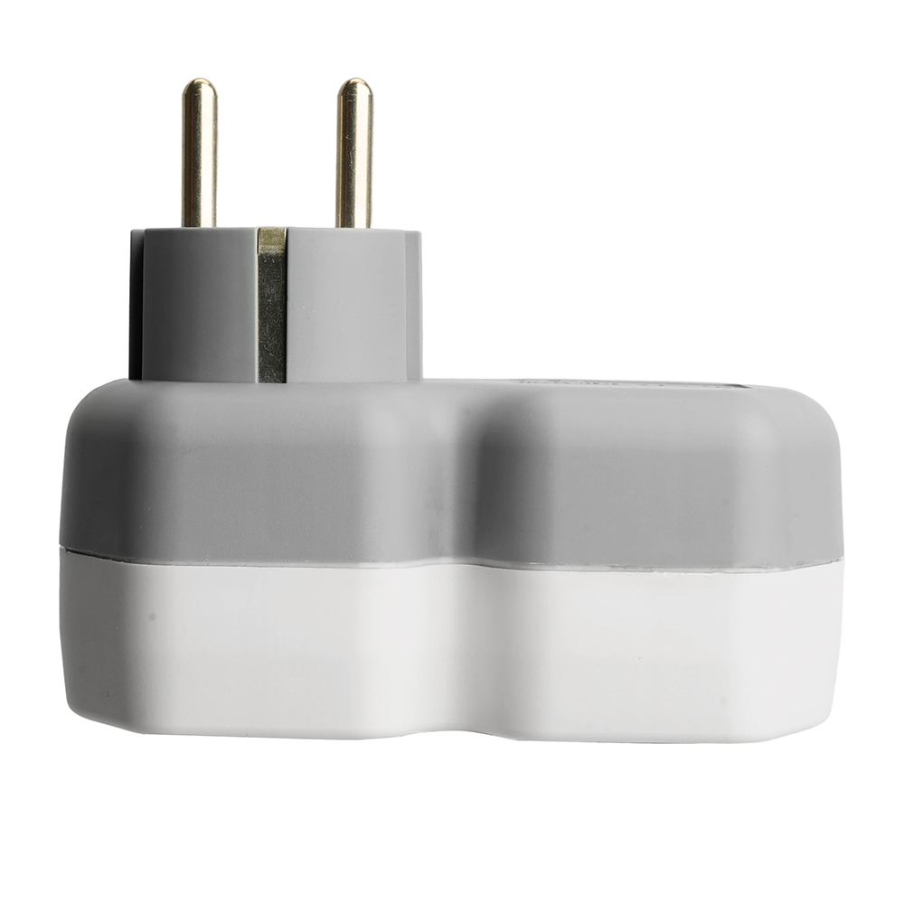 Разветвитель сетевой на 1 выход с/з STEKKER 250В, 16А, USB A+ Type C, 2,4А, PD, белый/серый, ADP16-16-20