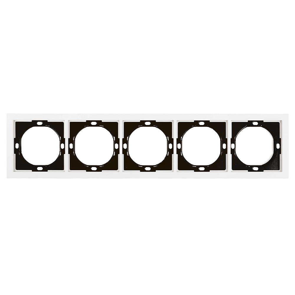Рамка 5-местная, STEKKER, серия Мия, PFR00-3005-01, белая магнолия