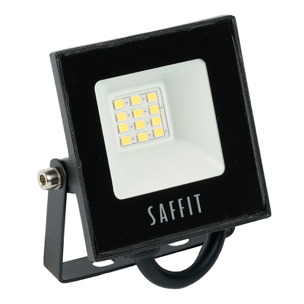 SAFFIT Светодиодный прожектор SAFFIT SFL90-10 IP65 10W 4000K черный — 10.00Вт IP20