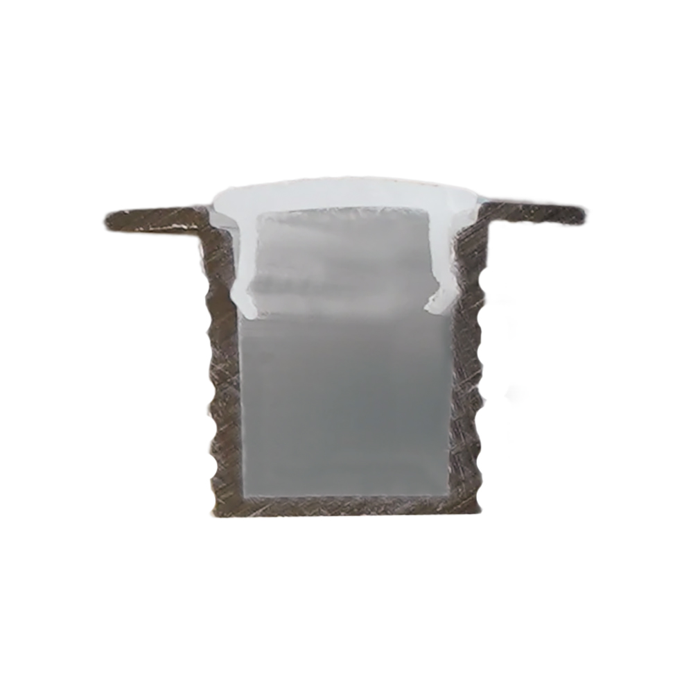 Профиль алюминиевый встраиваемый 9х12мм, серебро, 2м  CAB242 (в комплекте с матовым экраном, 2 заглушками, 4 крепежами) FERON