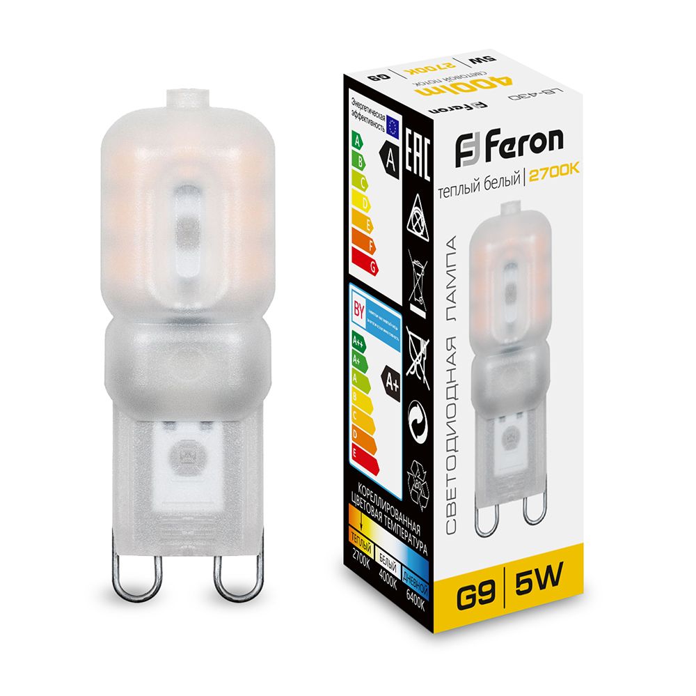 Лампа светодиодная LB-430 G9 5W Feron 25636 25636