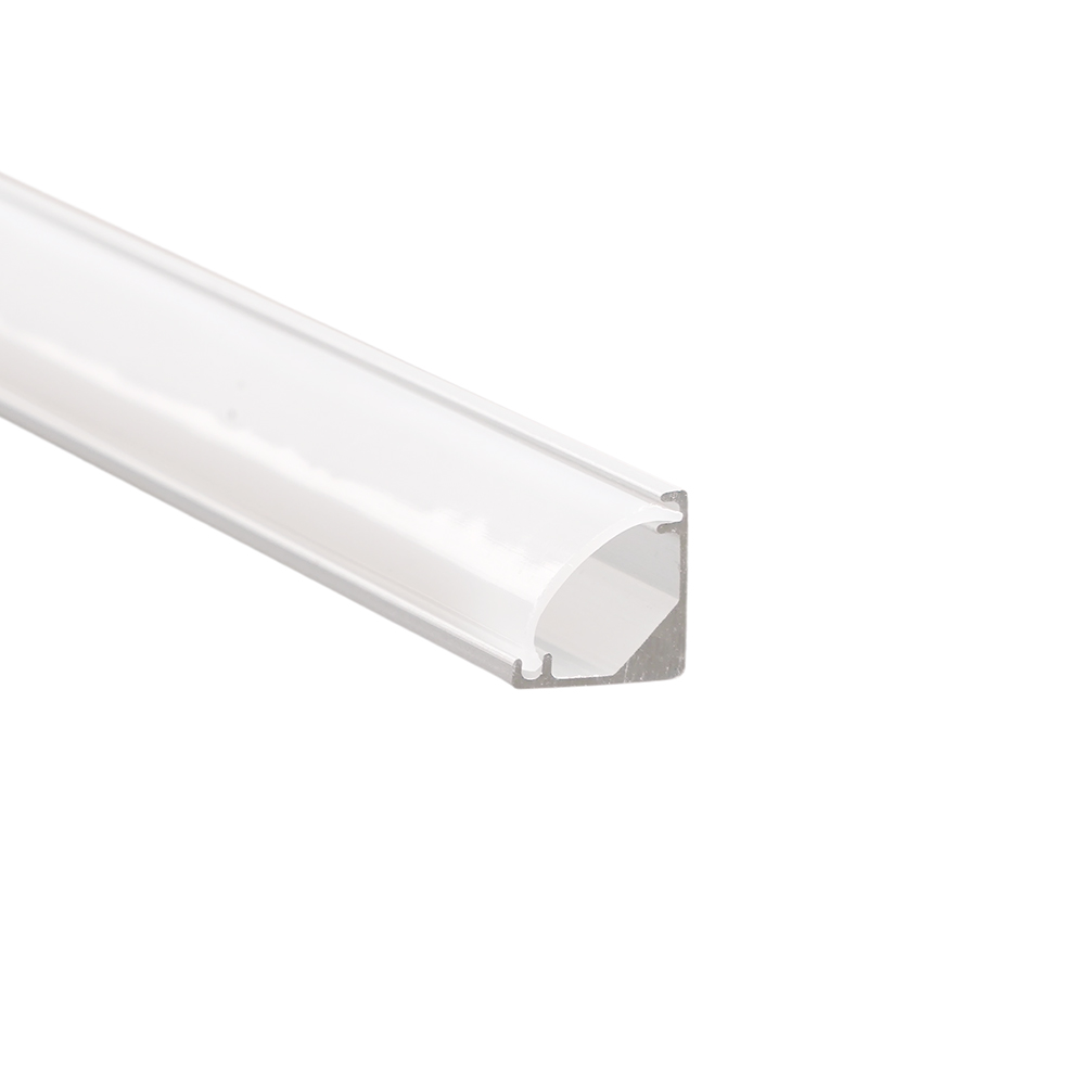 Профиль алюминиевый "угловой круглый 7.9*7.9мм", серебро, CAB240 (в комплекте с матовым экраном, 2 заглушками, 4 крепежами) FERON