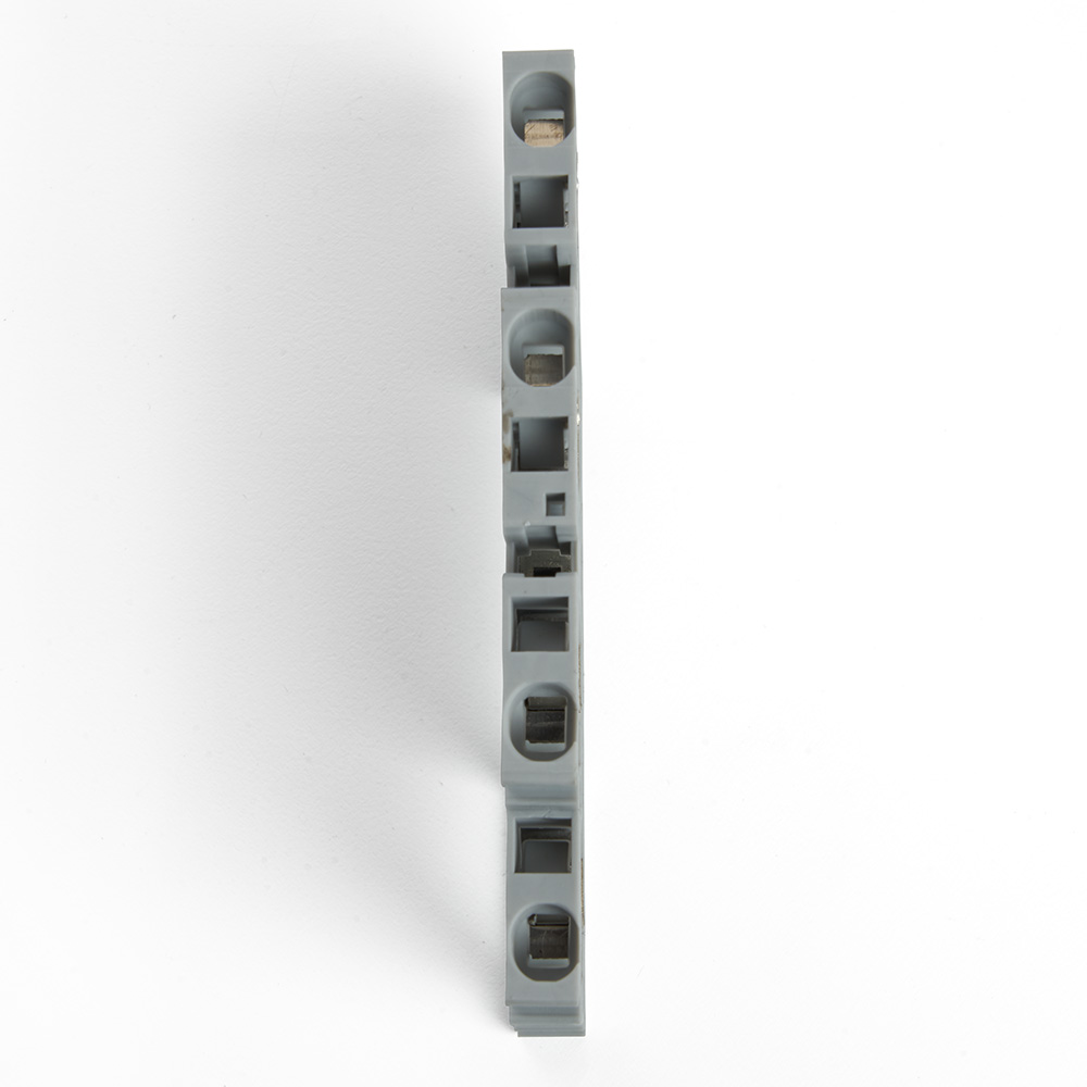 Зажим пружинный, 4-проводной проходной 2 уровня ЗНИ - 4.0 (JXB ST 4), серый STEKKER
