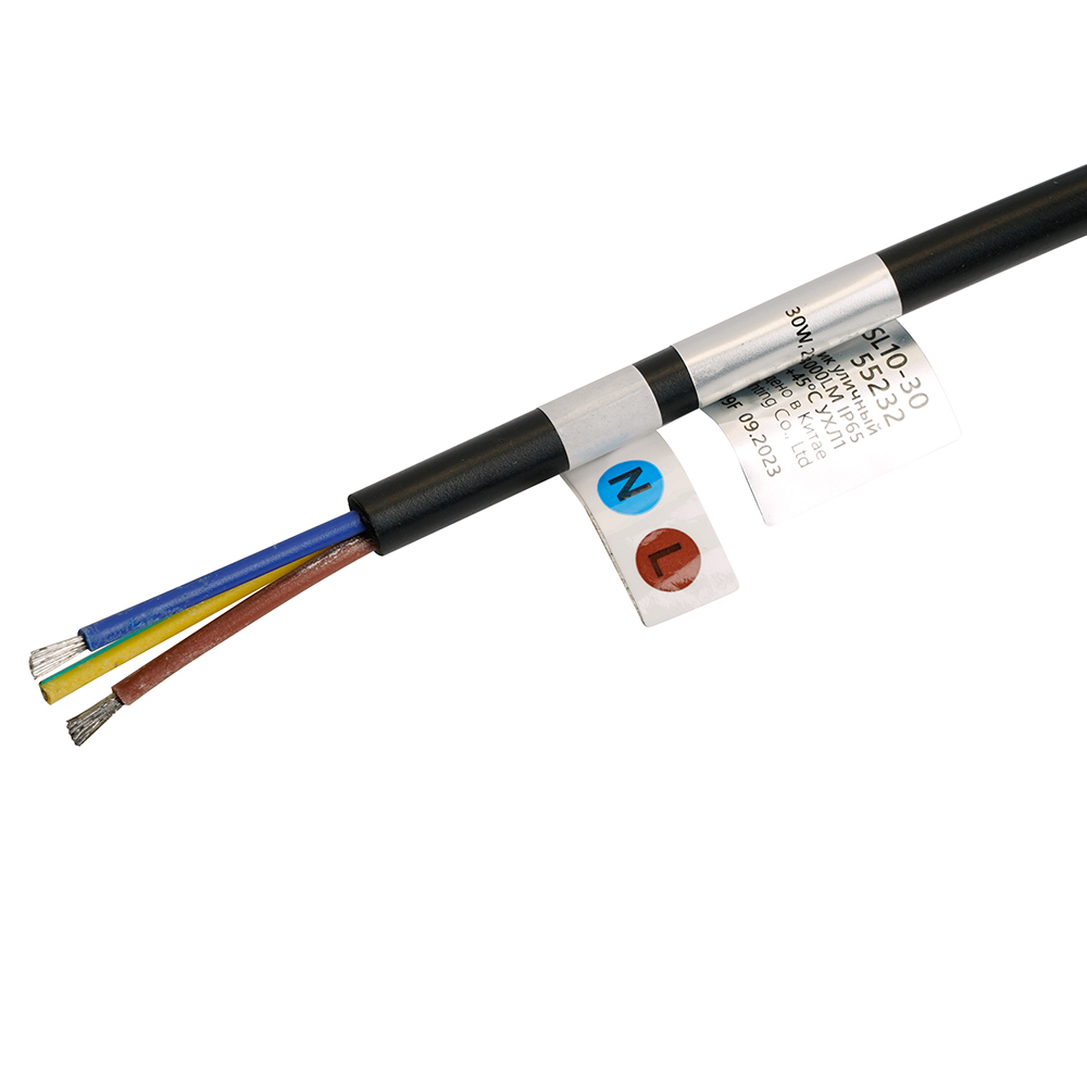 Светодиодный уличный консольный светильник SAFFIT SSL10-30 30W 5000K 230V, черный