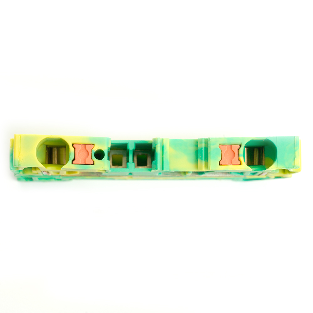 Зажим пружинный, 2-проводной проходной ЗНИ - 4 , JXB PT 4, желтый,зеленый LD572-1-40