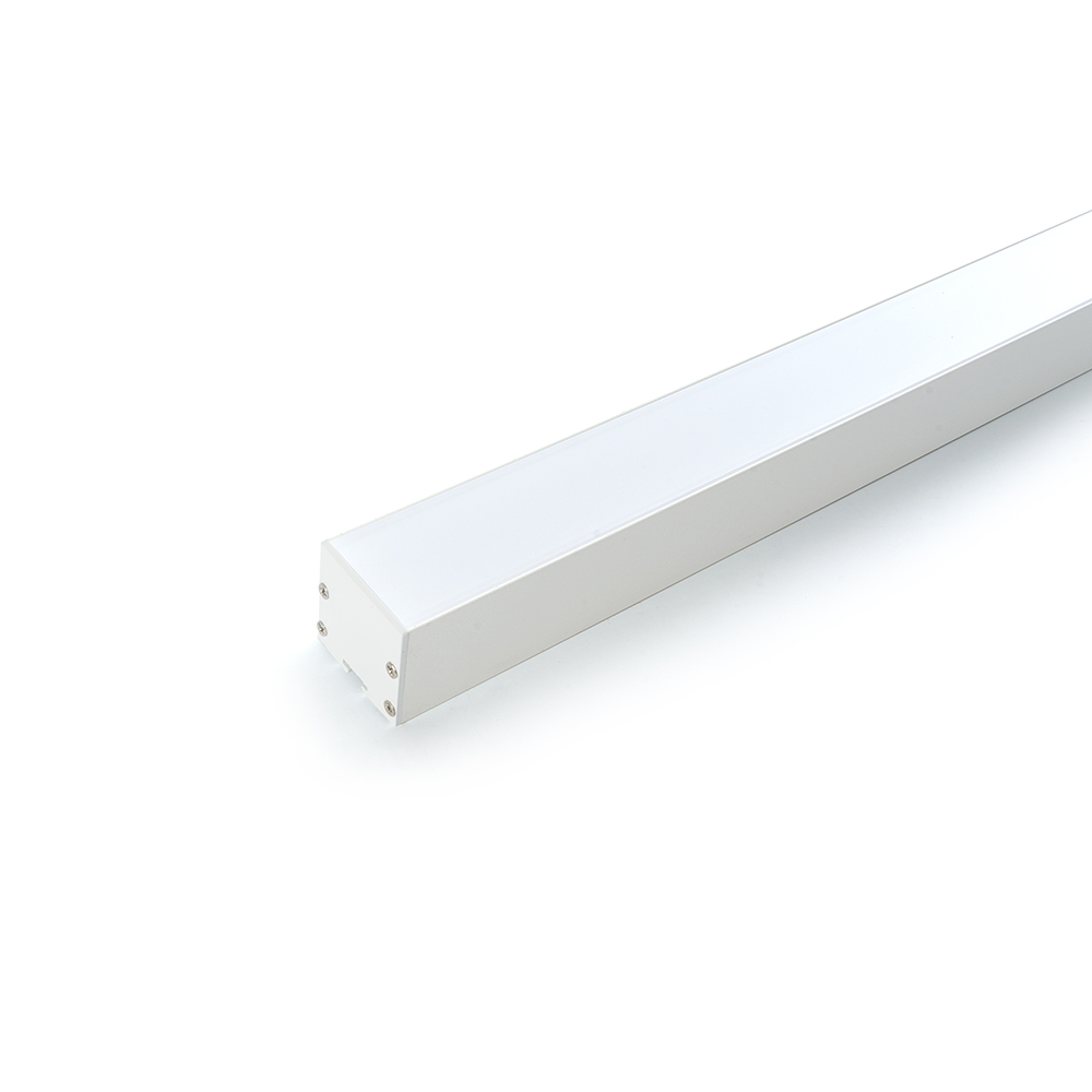 Профиль алюминиевый накладной `Линии света` с крепежами, белый, CAB256