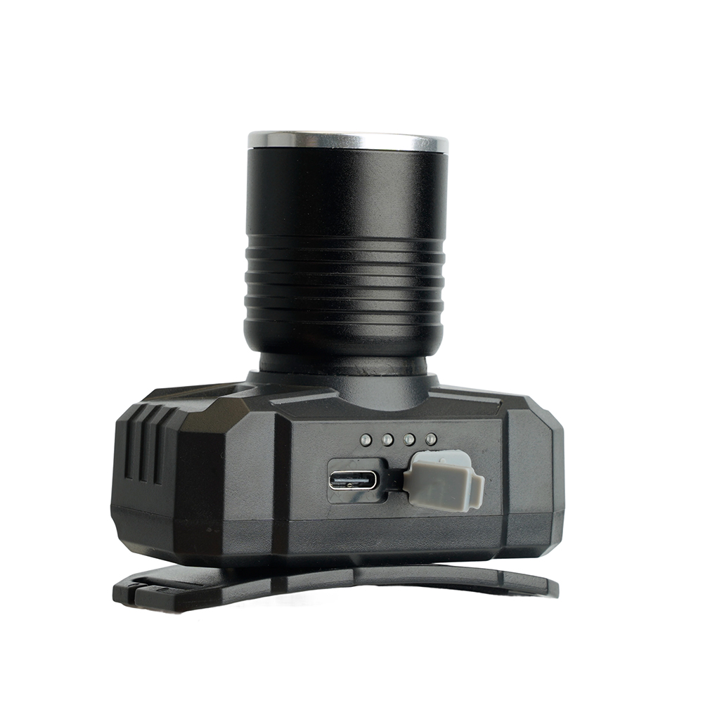 Фонарь налобный FERON TH2314 c аккумулятором 20W, 2500mAh IP44, USB type-C, Алюминий