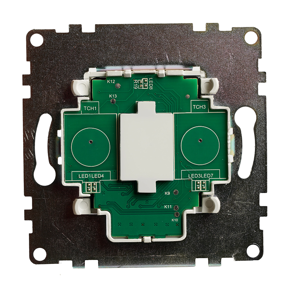 Выключатель 1-клавишный сенсорный (механизм) 250В, 2,5А, серия Катрин, черный